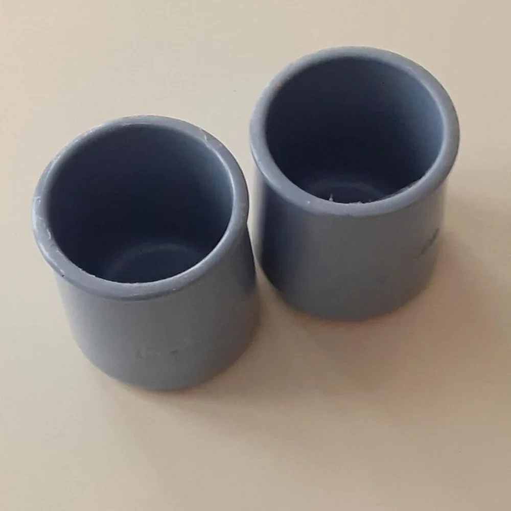 La Fermiere Clay Pots - cornflower blue - set of (2) plus (1) bonus red pot